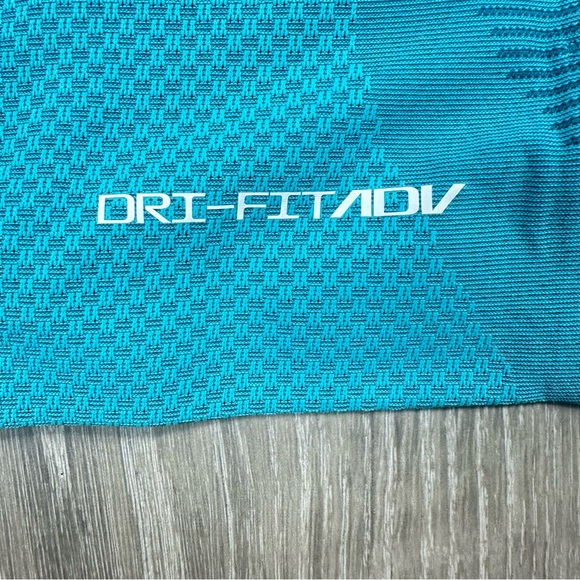 Men’s Nike Dri-Fit ADV Tour Camo DR5312-381 Teal Polo Golf Shirt Size Large - Picture 12 of 12